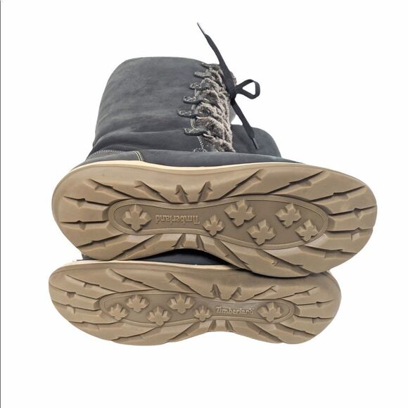 TIMBERLAND Suede Leather Faux Fur Lace-Up Boots - Picture 6 of 10